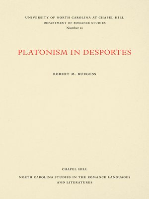 cover image of Platonism in Desportes